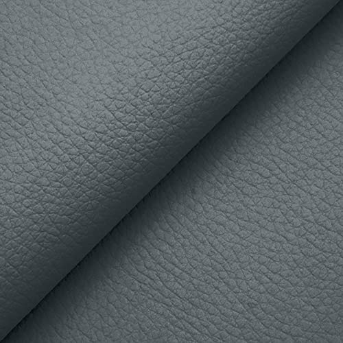 DESHOME Chiara 5 Meter - Kunstleder meterware Wasserabweisend Anti-Cracking - Stoff Meterware für Sofakissen, Möbelstücke, Stühle Beziehen, Taschen Dunkelgrau