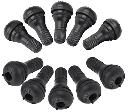Valve Pneu Tracteur Tondeuse, Valve Roue Tracteur Tondeuse, Valve TR412, Lot de 10 Bouchons Anti-poussière en Caoutchouc pour Valve de Pneu de Voiture TR412