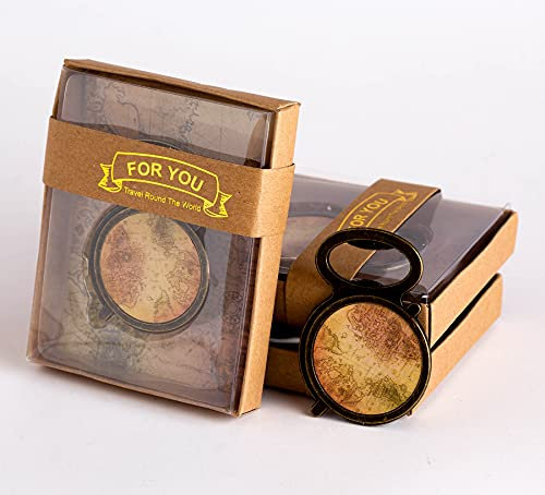 Flaschenöffner in Form einer Weltkarte, für Brautpartys, Geschenke, Babyparty-Dekorationen und Hochzeits-Souvenirs für Gäste, mit individuellem Geschenk-Paket (Globus), 30 Stück