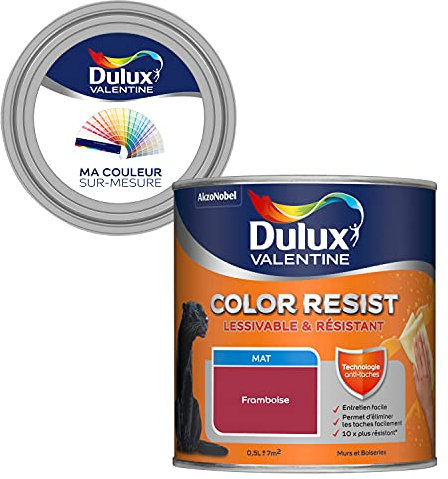 Ma Couleur Sur-Mesure par Dulux Valentine – Peinture Intérieure Murs, Plafonds, Boiseries - Palette expressive, Pièce à Vivre Mat, Framboise , 0,5 L