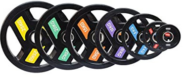 Softee Equipment Olympic Weight Plate - 5kg - Metal, Black