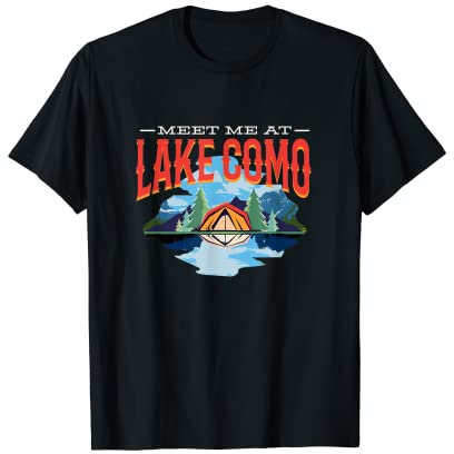 Das Leben am Comer See Treffen Sie mich am Lake Camping Vintage T-Shirt