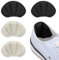 Sibba 2 Paar Fersenkissen Liner Einsätze Anti-Rutsch Schuhe Pads Selbstklebende Schuhe Ferse Blister Protektoren Fersengriffe für Schuhe Zu Groß (Schwarz/Nude)