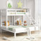Moimhear Letto triplo, letto a castello triplo con scala laterale per bambini e adolescenti(90 x 200 cm, bianco-1)