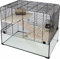 Boony Cage pour hamster Vision 58 noire avec plateau en verre 39,0 x 65,0 x 35,5 cm