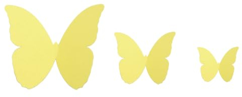 48 Stück 3D Schmetterling Wandaufkleber Abnehmbar Schmetterling Aufkleber Wandtattoos,für Heim Hochzeit Dekor Wohnzimmer Kinder-zimmer Mädchen Küche Fenster Möbel Party Wand-Tisch-Deko,Gelb