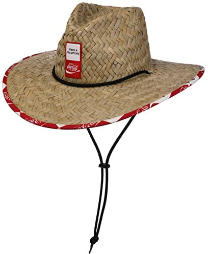 BRIXTON Coca-Cola Straw Hat Sun Beach (S/M (56-58 cm) - red)