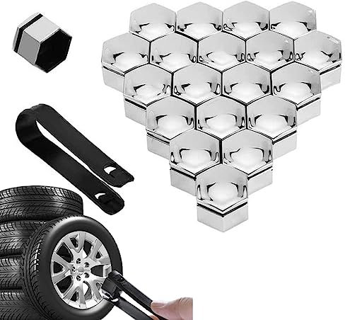 ZAPORA 20 Pièces Cache Ecrou, pour Audi A5 2008-2017 Capuchons Protection Hexagonal Plastique Protecteurs Boulon Ecrou Couvre,19mm