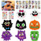 Seasboes 8 Kits Herbst Halloween Kürbis Dekorationen, DIY Herbst Kränze Bastelset für Kinder, Schaumstoff-Kürbisformen mit Herbst-Ahornblättern, Aquarellstift, Strass-Aufkleber für Kinder