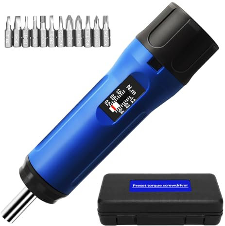 GOYOJO Adjustable Torque Screwdriver Set 0.1-1.2N.m - Precision 1/4 Drive, Durable Alloy Steel - Ideal for Electronics, Bicycles, Firearms - Includes Comprehensive Bits & Storage Case