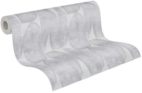 Livingwalls Carta da parati 396582 con foglia di banano in grigio - Carta da parati floreale di alta qualità - Carta da parati opaca per varie stanze - 10,05m x 0,53m - Made in Germany