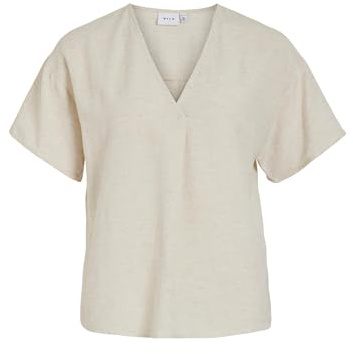 Vila Damen Viprisilla V-Neck S/S Top T-Shirt