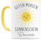 Guten Morgen Sonnenschein Tasse personalisiert mit Namen & Spruch Sonne Geschenk für Freundin Kaffeebecher Kaffeetasse aus Keramik 330 ml