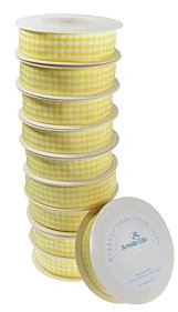 AE Amelia Ella Packungen mit Gingham-Bändern, kariertes Band für Kunsthandwerk, Geschenkverpackung, Nähen, Verzierungen, Verzierungen, Abschlussfeier, Weihnachten, Hochzeit, Babyparty, Geburtstag, Va