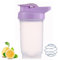 HZYUEKUN Protein Shaker Bottle 300ml with Stainless Steel Mixing Ball, BPA- and DEHP- free, Leakproof Flip On Lid, Odourless, Temperature Safe, Dishwasher Safe - Purple