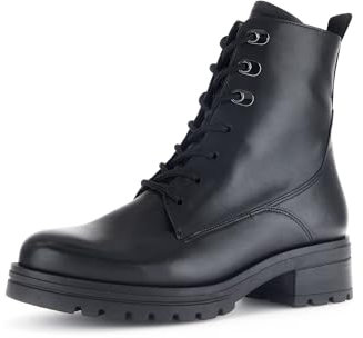 Gabor Damen Schnürstiefeletten, Frauen Stiefeletten,Moderate Mehrweite (G),Kurzstiefel,uebergangsschuhe,schwarz (Micro),43 EU / 9 UK