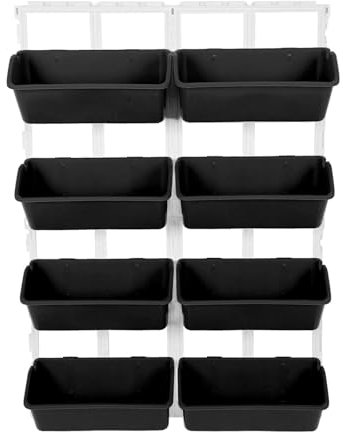 Jardinera de Pared Vertical, Soporte de Carga Fuerte Multifuncional Elevado para Macizos de Flores Montados en la Pared en Interiores (DE Verde)