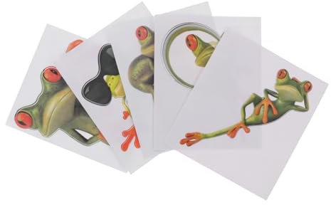 SOLUSTRE 1 Satz 5 Stück 3D Frosch Autoaufkleber Selbstklebender Aufkleber Autoaufkleber Frösche Formaufkleber Autoaufkleber Autofensteraufkleber Papieraufkleber