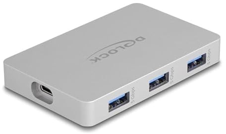 Delock 7 Port USB Hub mit 4 x Type-C Buchse und 3 Typ-A PD 82 Digital/Daten