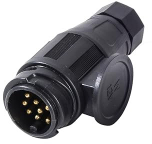 Feuunly Anhänger Stecker 13 Polig, Wasserdicht Anhängerstecker 13 Poliger 12V, 13 Poliger Stecker Für Anhänger PKW LKW RV KFZ Wohnwagen Traktor