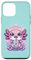Cute Kawaii Axolotl drinking Boba Tea Anime Case for iPhone 12 mini