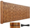 Canisse en bambou naturel 30 cm x 300 cm 120 cm × 500 cm 70 cm × 700 cm séparateur en bambou écologique pour cour, terrasse, jardin, balcon, piscine (couleur : taille de ligne noire)