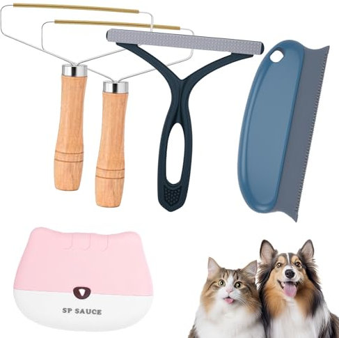 Cozy Inviting 5 Stück Fusselrasierer Tierhaarentferner, Tragbarer Fusselentferner Wiederverwendbarer Stoffrasierer Für Kleidung, Gewebte Mäntel, Katzenhaare, Hundehaare Tierhaarbürste