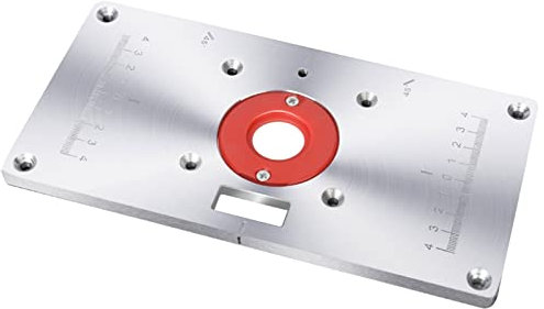 YQVEOT Fresadora de Madera Rebajadora Eléctrica, Placa de fresado for Banco de máquina de Corte for enrutador de Grabado Tupia, Placa abatible de Grabado, Placa enrutadora de Aluminio Tupia