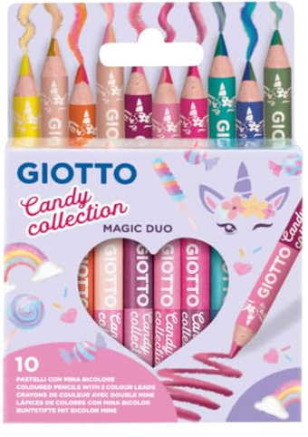 GIOTTO Magic Duo zweifarbige Farbstifte Candy Collection, 10 Stück