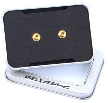 LCCOZMD Piezas de reparación de Motocicletas 2 Tornillos de Titanio para purgar la Palanca de Freno de Bicicleta (para Shimano XT, SLX, Zee, Deore M7000, 8000 y 9000)(Gold)