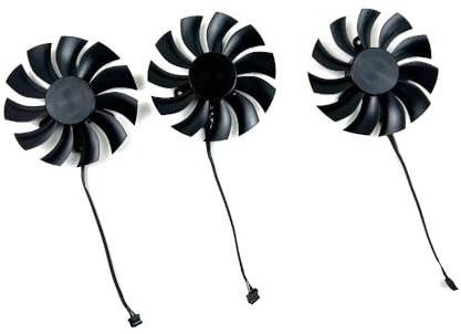 ZHXOZYF Lüfter 87 mm 4-polig PLA09215B12H 0,55 A 4-poliger GTX1080-GPU-Kühler für EVGA GTX 1080TI FTW3 1080 Ti Schwarz Elite-Lüfter(3pcs)