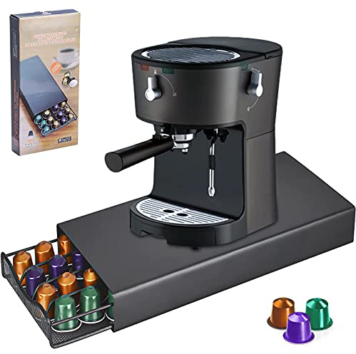 Cassetto Porta Cialde caffè Porta Capsule per caffè Compatibile Cassetto con Capsule per Nespresso,Coffee Machine Stand,Portacapsule Cassetto Durevole Per Drawer Storage contenitore per organizer