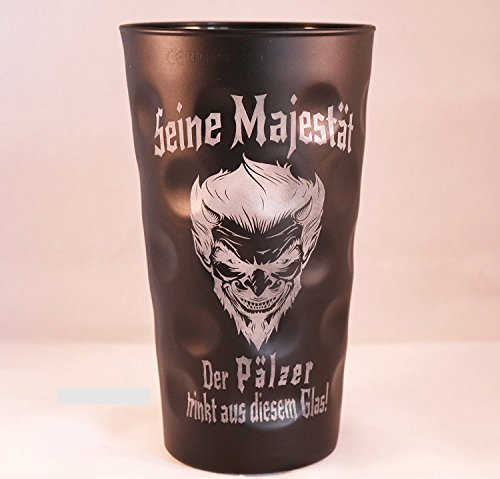 Pfälzisch.com Dubbeglas schwarz graviert mit Text und Bild (Dubbeglas-Shop)