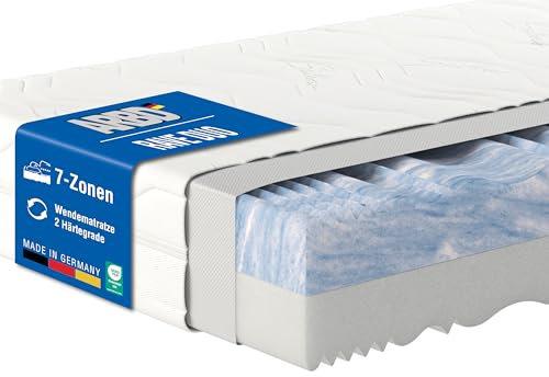 ARBD Rave Duo Matratze 100x200 cm – 22cm Kaltschaum Wendematratze mit 2 Härtegraden H2/H3 – orthopädische 7-Zonen Matratze – ergonomisch & atmungsaktiv – Rollmatratze