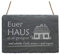 Schiefertafel « HAUSSEGEN » ca.22 x 16 cm - Schild aus Schiefer mit Motiv und Spruch