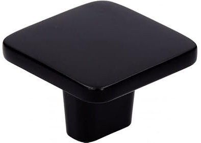 SIRO Möbelknopf Ehringshausen, Schlicht, Druckguss schwarz matt pulverbeschichtet, 33 mm x 22 mm x 33 mm, 2438-32PB12