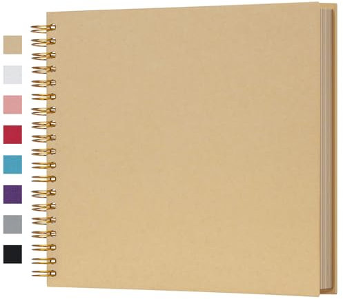 DIY Scrapbook Fotoalbum Hardcover Kraft blanko Seite Hochzeit Jubiläum Fotoalbum Familie Scrapbook 10 Inch gelb