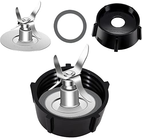 Poweka Piezas de Repuesto Compatible con Oster Osterizer Licuadora Kit de Reemplazo de Accesorios para Licuadora - Cuchilla 4 Puntas 4961 con Base de Batidora de Vaso y Anillo de Sellado