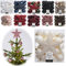 LS-LebenStil 33 Christbaumkugeln Set Woll-Weiß Spitze Stern Zapfen Kunststoff