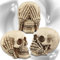mtb more energy Deko Totenkopf Figuren XL ''Nichts Hören, Nichts sehen, Nichts Sagen'' - Set aus 3 Totenschädeln - Höhe 11 cm - Dekoration Wohnen Tischdeko