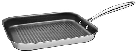Tramontina - Plancha Grano, Sartén de Acero Inoxidable, Antiadherente y Terminación Brillante, con Cuerpo Triple, 1,9 L