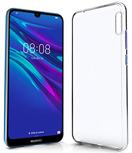 N NEWTOP Cover Compatibile per Huawei Y6 2019, Custodia TPU Clear Silicone Trasparente Slim Sottile Case Guscio