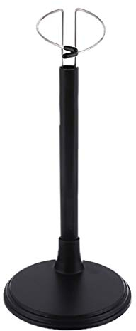 T TOOYFUL Verstellbar Puppenständer Unterstützung für Puppen, Puppen Kleidung Display Stand Modell Halterung, Schwarz, 35CM Schwarz