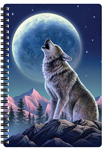 3D LiveLife A5 Notizbuch - Mondscheinsonate von Deluxebase. 80-seitiges 3D-Wolf-Notizbuch. Schul- oder Büromaterial mit Kunstwerken, von renommierten Künstler Jerry LoFaro lizenziert