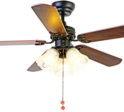 Ventilador de techo Stumm de 36 pulgadas, ventilador interior de metal, ventilador de techo moderno inteligente, luz de 5 hojas, mando a distancia (tamaño: 36 pulgadas)