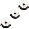 Lot de 3 broches coquelicot en émail et cristal - Blanc - Cadeau commémoratif