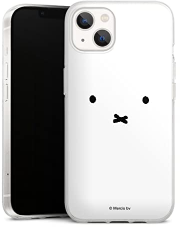 Silikon Hülle kompatibel mit Apple iPhone 13 Case transparent Handyhülle Hase Miffy Dick Bruna