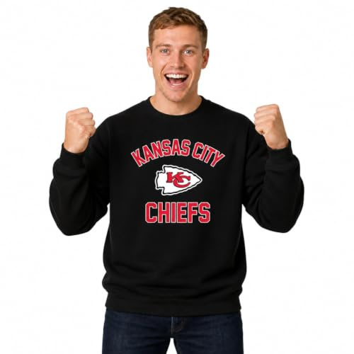 Team Fan Apparel NFL Adult Gameday Football Crewneck Sweatshirt - Cotton Blend - Stay warm, Comfortable & stylish on Game Day