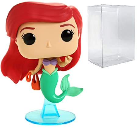 POP Disney Die kleine Meerjungfrau – Arielle mit Tasche Funko Pop! Vinyl-Figur (gebündelt mit kompatibler Pop-Box-Schutzhülle), mehrfarbig, 9,5 cm