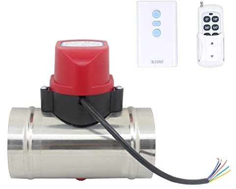 Compuerta aire acondicionado motorizada 220v control remoto compuerta metalica regulacion caudal aire electrica anti retorno hvac (Diámetro exterior 51mm)